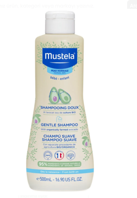 Mustela Gentle Göz Yakmayan Bebek Şampuanı 500 ml