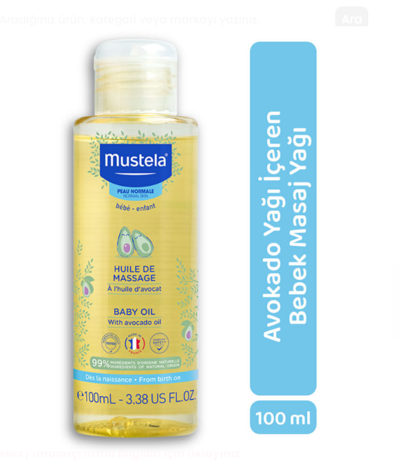 Mustela Bebek Bakım Masaj Yağı 100ml