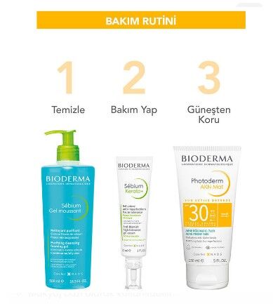 Bioderma Photoderm AKN Mat Spf30+ Güneş Koruyucu Krem 150 ml