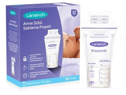 Lansinoh Anne Sütü Saklama Poşeti 50 Adet