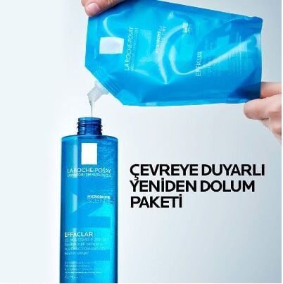 La Roche Posay Effaclar Yağlı Ciltler için Temizleme Jeli 400ml - Refill