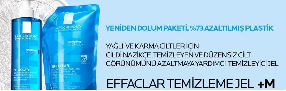 La Roche Posay Effaclar Yağlı Ciltler için Temizleme Jeli 400ml - Refill