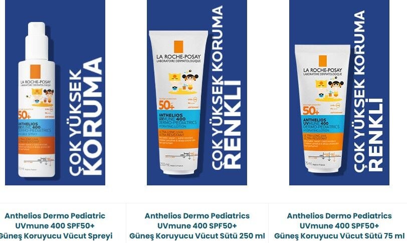 La Roche Posay Anthelios Dermo Pediatric Invisible Fluid SPF50+ Çok Hassas Ciltler Ve Çocuklar İçin Yüz Güneş Kremi 50 ml