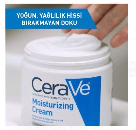 CeraVe Nemlendirici Yüz Ve Vücut Kremi - Kuru Ciltler İçin Seramid Ve Hyalüronik Asit İçerikli 340 gr