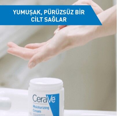 CeraVe Nemlendirici Yüz Ve Vücut Kremi - Kuru Ciltler İçin Seramid Ve Hyalüronik Asit İçerikli 340 gr