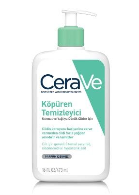 CeraVe Normal Ve Yağlı Ciltler İçin Köpüren Temizleyici 473 ml