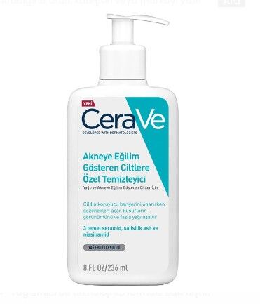 CeraVe Yağlı Ve Akneye Eğilimli Ciltler İçin Yüz Temizleme Jeli 236 ml