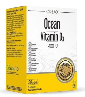 Orzax Ocean Vitamin D3 400 IU Sprey 20ml