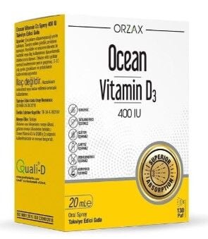 Orzax Ocean Vitamin D3 400 IU Sprey 20ml