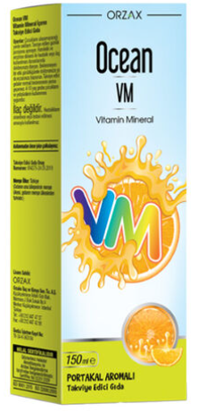 Orzax Ocean Vitamin Mineral - Portakal Aromalı 150ml