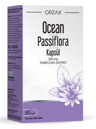 Orzax Ocean Passiflora 300 mg 30 Kapsül