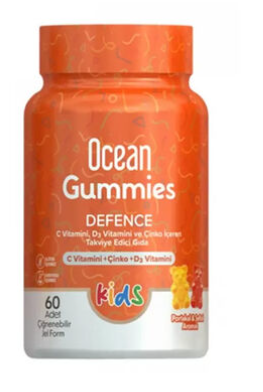 Orzax Ocean Gummies Defence Kids Takviye Edici Gıda 60 Adet Çiğnenebilir Jel Form