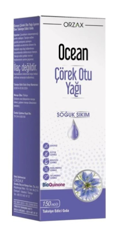 Orzax Ocean Çörek Otu Yağı Soğuk Sıkım 150 ml