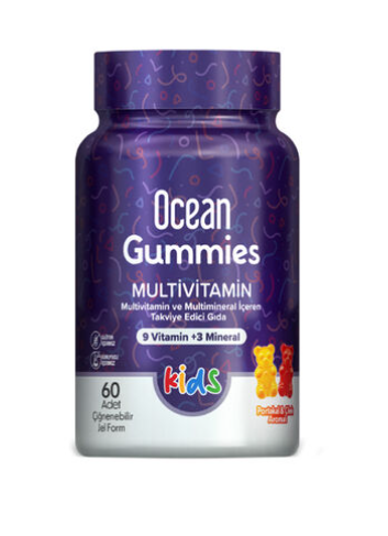 Orzax Ocean Gummies Multivitamin Kids Takviye Edici Gıda 60 Adet Çİğnenebilir Jel Form