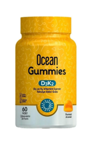 Ocean Gummies D3K2 60 Adet Çiğnenebilir Jel Form İçeren Takviye Edici Gıda