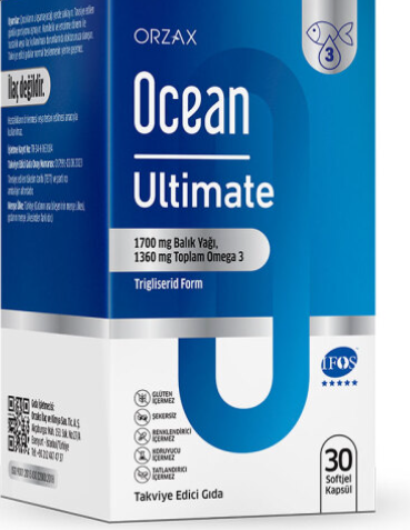 Orzax Ocean Ultimate Balık Yağı 1700 mg 30 Softjel Kapsül