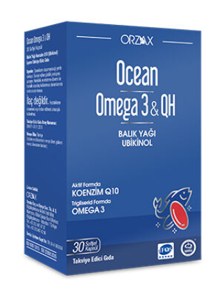 Orzax Ocean Omega 3 & QH Takviye Edici Gıda 30 Kapsül