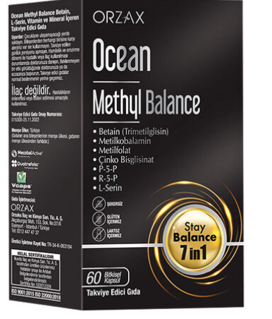 Orzax Ocean Methyl Balance Takviye Edici Gıda 60 Kapsül