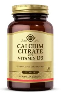 Solgar Calcium Citrate with Vitamin D3 60 Tablet