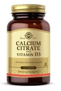 Solgar Calcium Citrate with Vitamin D3 60 Tablet