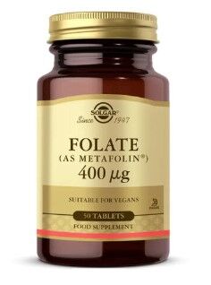 Solgar Folate (Metafolin) 400 mcg 50 Tablet