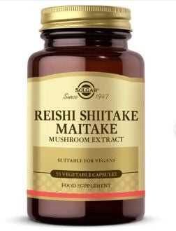 Solgar Reishi Shiitake Maitake Mushroom Extract 50 Bitkisel Kapsül