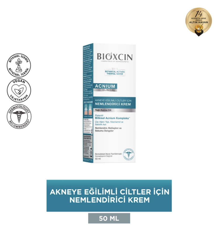 Bioxcin Acnium Nemlendirici Krem 50 ml