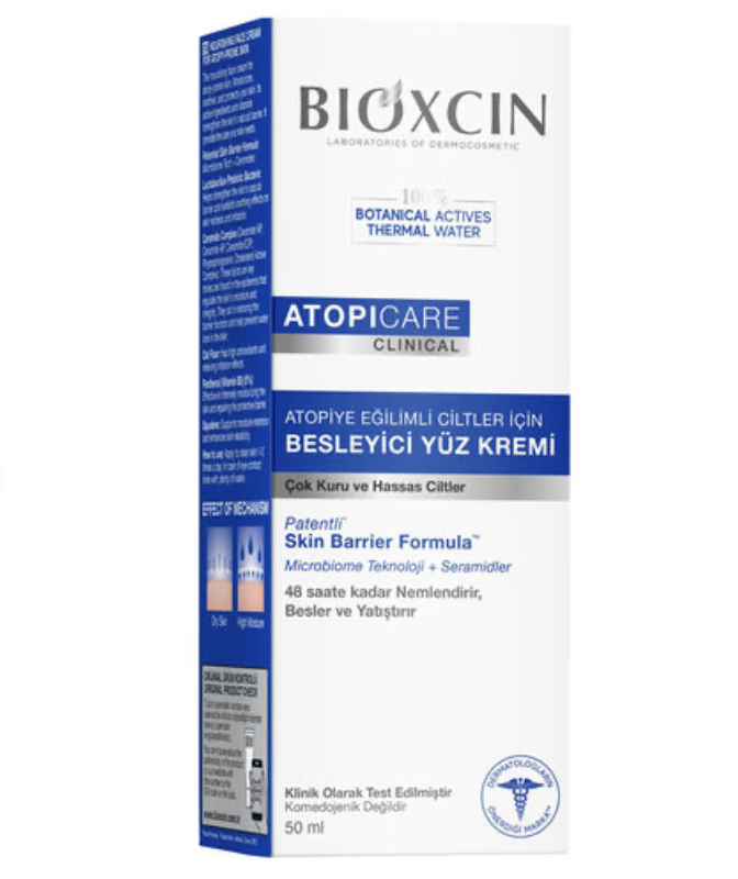 Bioxcin Atopicare Yüz Kremi 50 ml Atopik Ciltler İçin Besleyici Krem