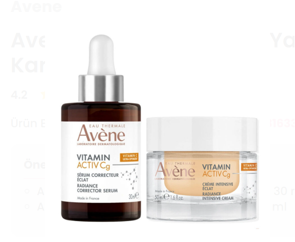 Avene Vitamin Activ CG Yaşlanma Karşıtı Bakım Seti