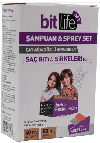 Dermoes Bit Life Set 50ml şampuan+50 ml sprey koruma paketi