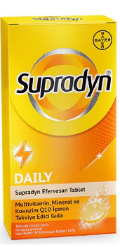 Supradyn Daily Multivitamin, Mineral ve Koenzim İçeren Takviye Edici Gıda 30 Tablet